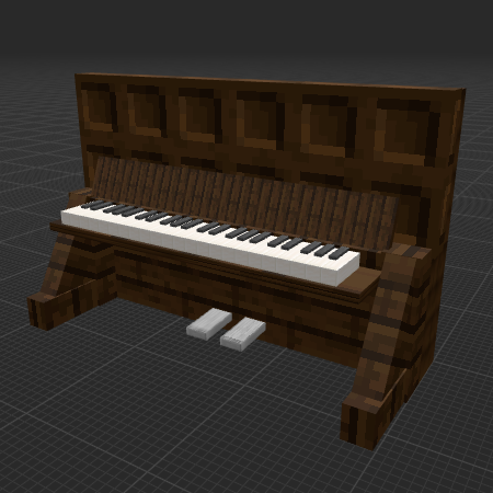 Small piano against a wall