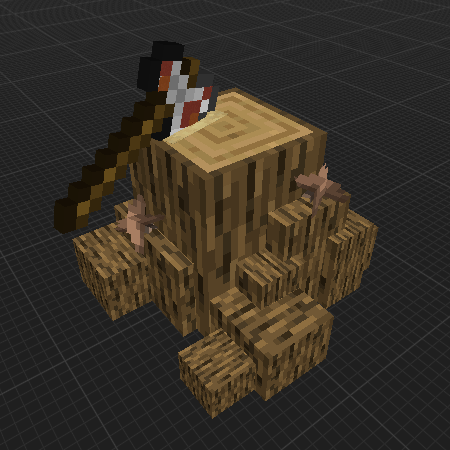 Axe in log