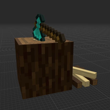 axe in a log