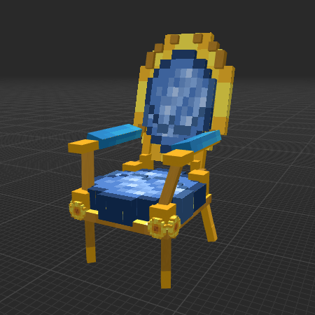 Light Blue Dye Medallion Chair