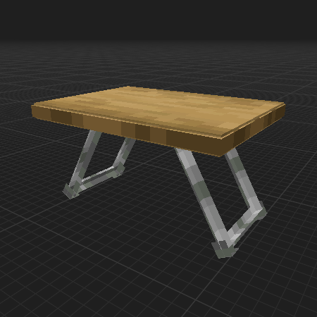 Modern Oak Bench  Iron Bars
