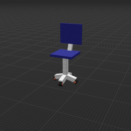 Blue desk chair