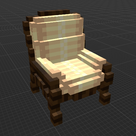 Dark wooden armchair