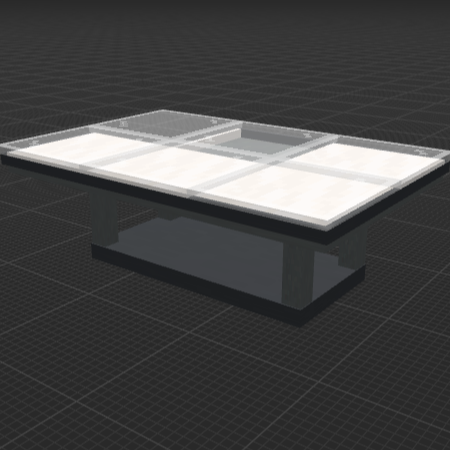 glass-top table (2×3)