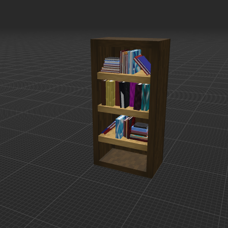 Bookcase (cluttered)
