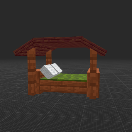 bed with a roof