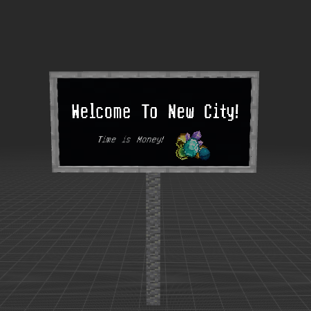 New City Sign - Block Display Models