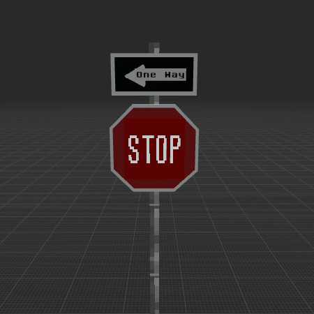 Stop SIgn with One Way