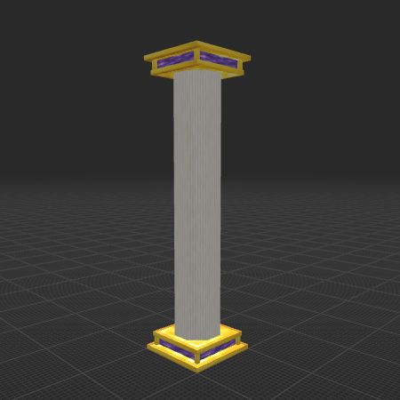 Gilded Pillar (4 Blocks Tall)