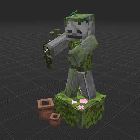 Skeleton Mossy Statue