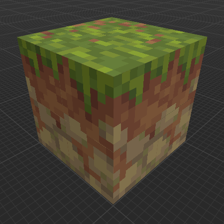 Jungle Grass Block on Cobble (Dungeons)