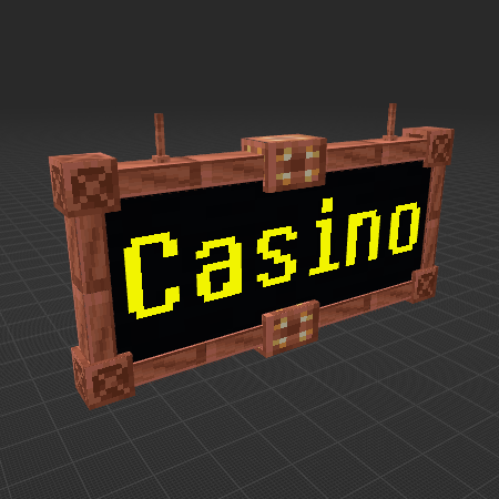 Copper casino sign