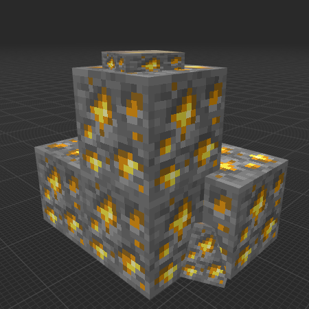 realistic gold ore