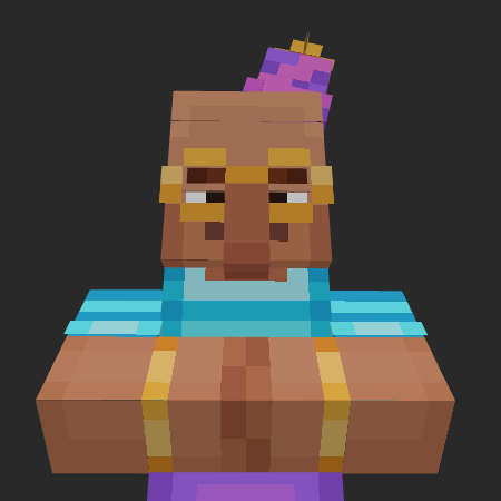 Blinking Animated Birthday Villager