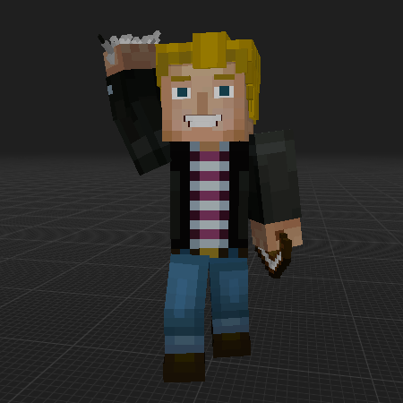 Lukas Statue (waving book and quill) Minecraft Story Mode