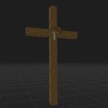 Spruce roadside cross
