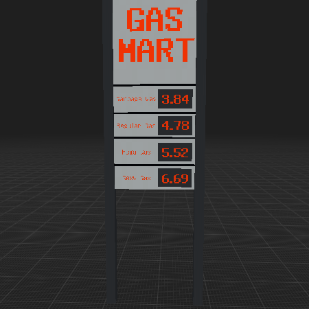 Gas station sign