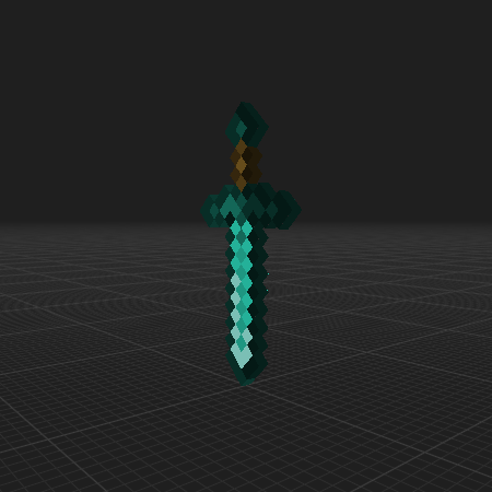 Diamond sword stuck in the ground