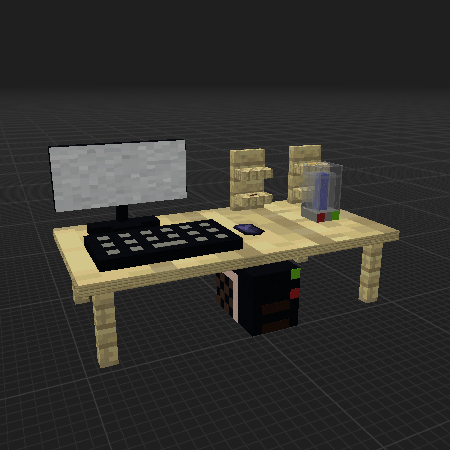 computer with table
