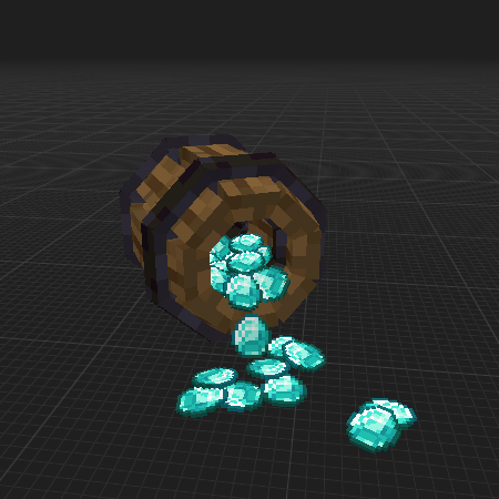 barel with diamonds