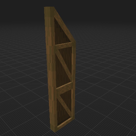 Volet en bois à sommet triangulaire