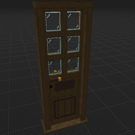 Porte vitrée simple en bois rectangulaire