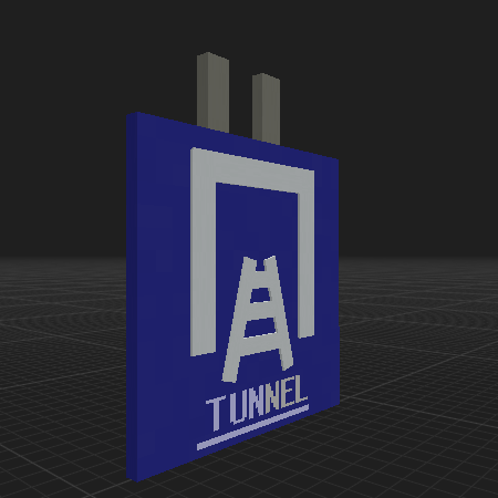 Tunnel Railway Sign
