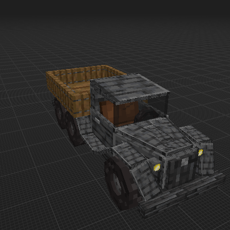 black retro truck