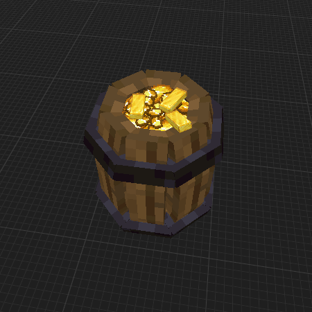 Barrel With Gold