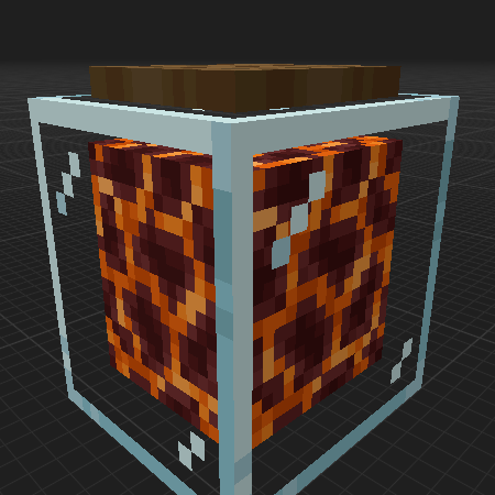 magma in glass