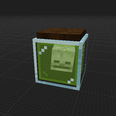 Skull in jar of acid