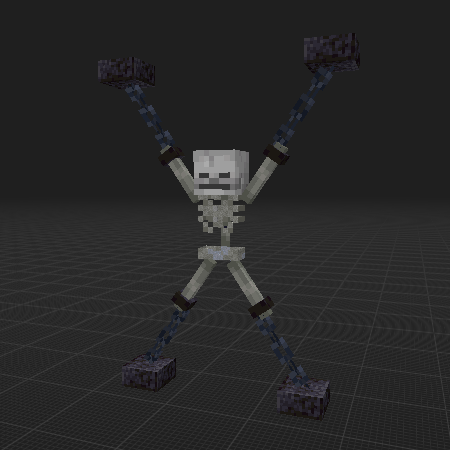 Hanging Skeleton V2 (Vanilla blocks)