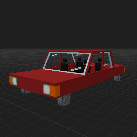 90s Model Sedan Car Red