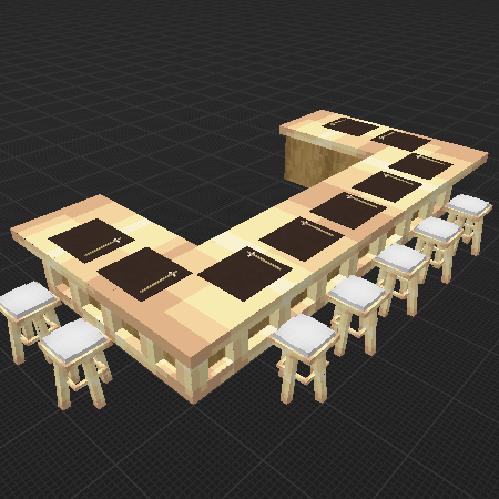 Japanese Light Wooden Resto Counter