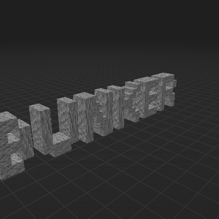 Text BUNKER Made from Andesite