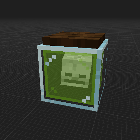 Skull in jar of acid