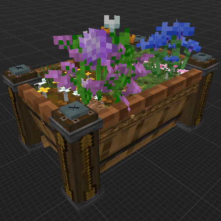 old wooden flower pot
