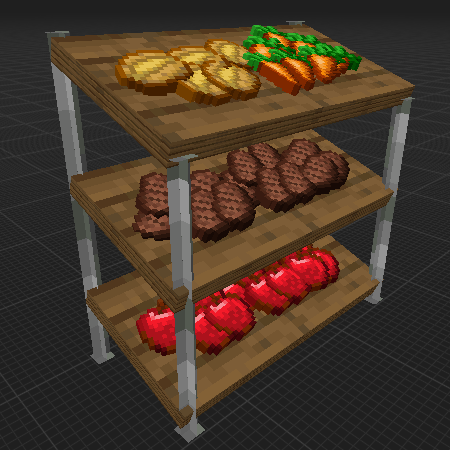 shelf with products