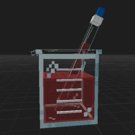 Glass Beaker with pipette (dropper)