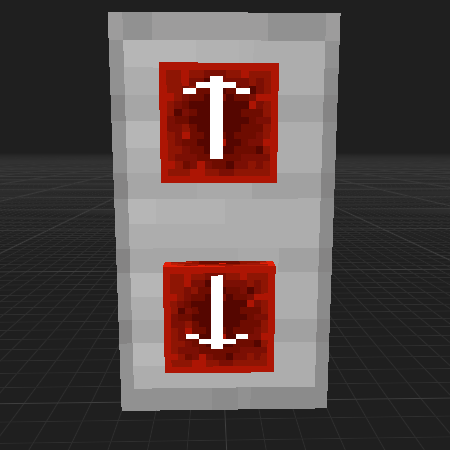 Button elevator with arrows