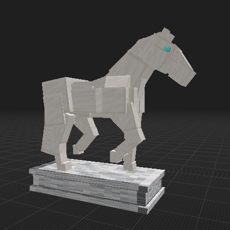 Quartz Horse Statue