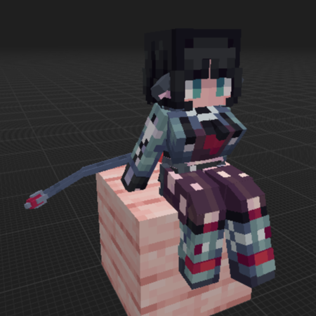 Jane Doe sitting on block (Animation) | ZZZ | girl | BadRat