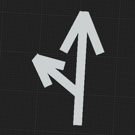 Arrow forward and to the right (Road markings)