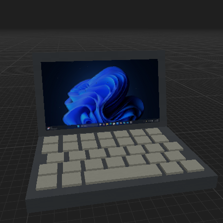 laptop with windows screen