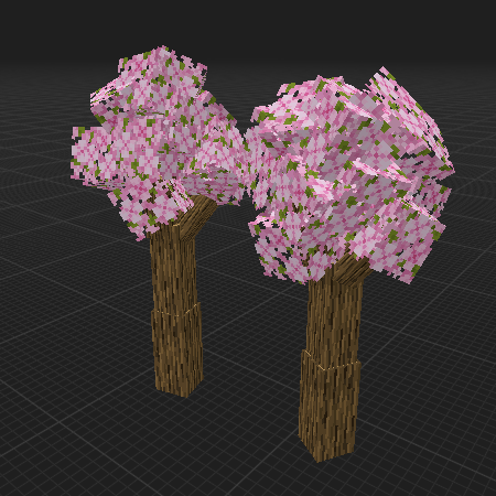 Small cherry trees