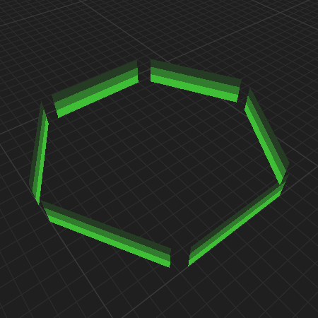 Glowing Hexagon Spinning