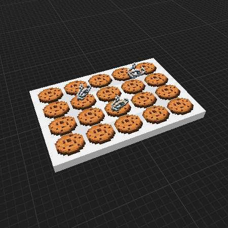 Tray with Hot Cookies