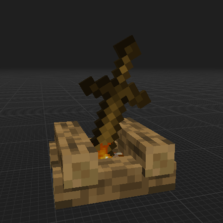 Костер с мечом (тлеюший)