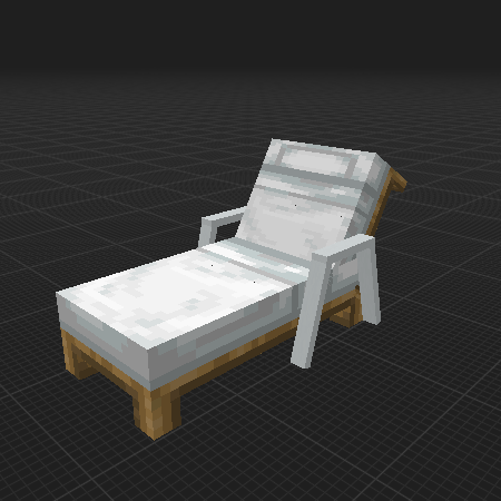 White sunbed| Белый лежак