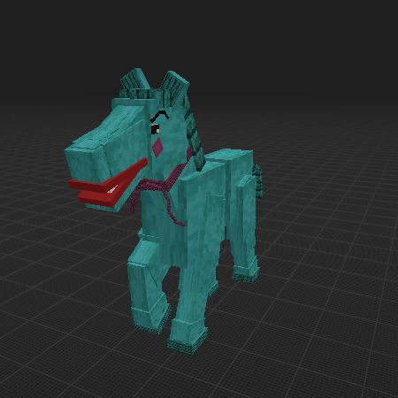 Quadrat Pferd with make up (Schminke)